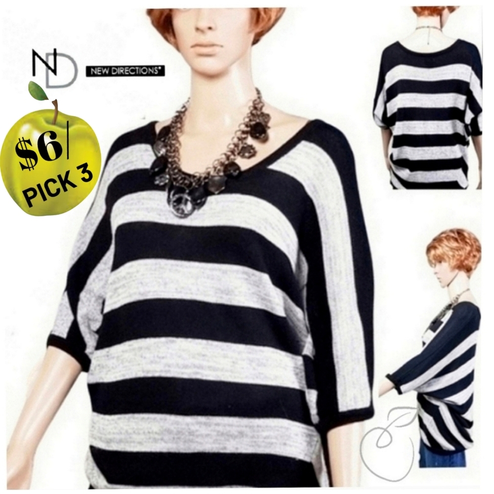 NEW DIRECTIONS WEEKEND DOLMAN SLEEVE SWEATER